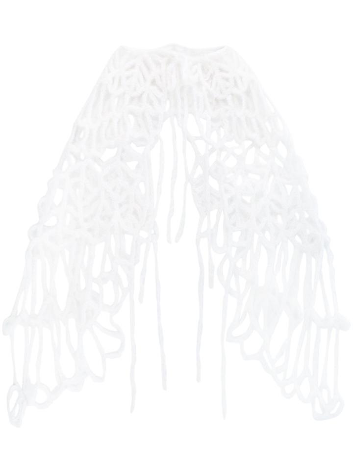 Ann Demeulemeester Knitted Shawl - White