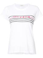 Rag & Bone Stripe Logo Detail T-shirt - White