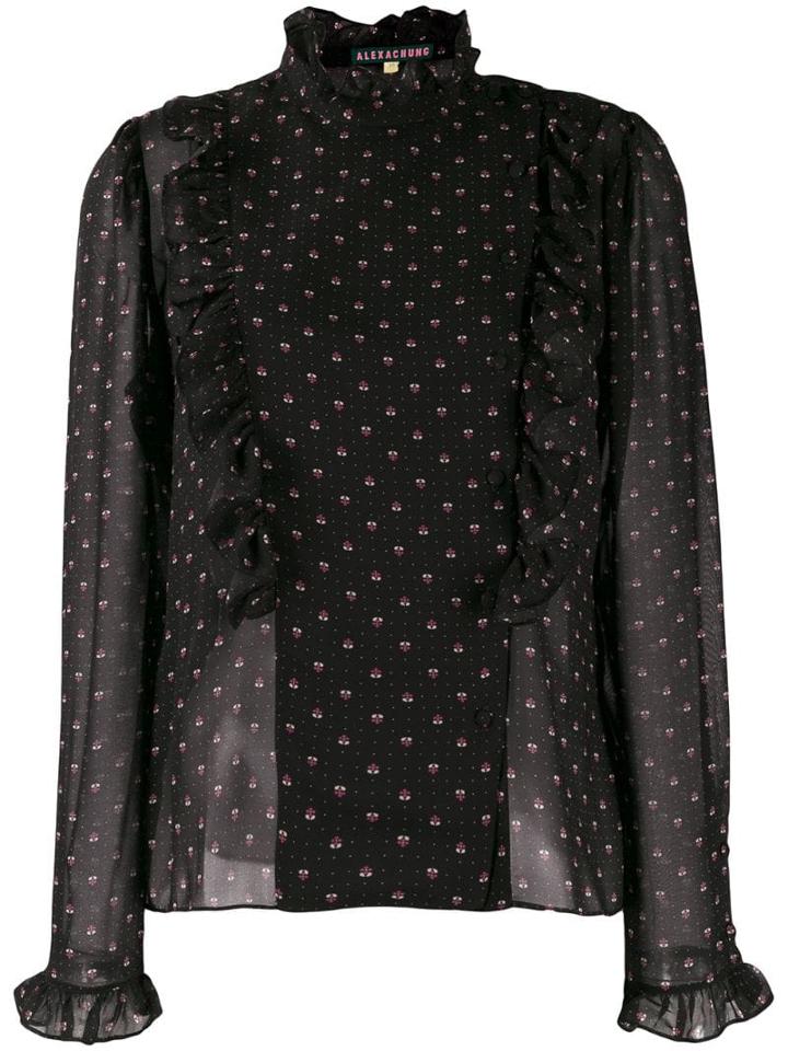 Alexa Chung Orléans Ruffled Blouse - Black