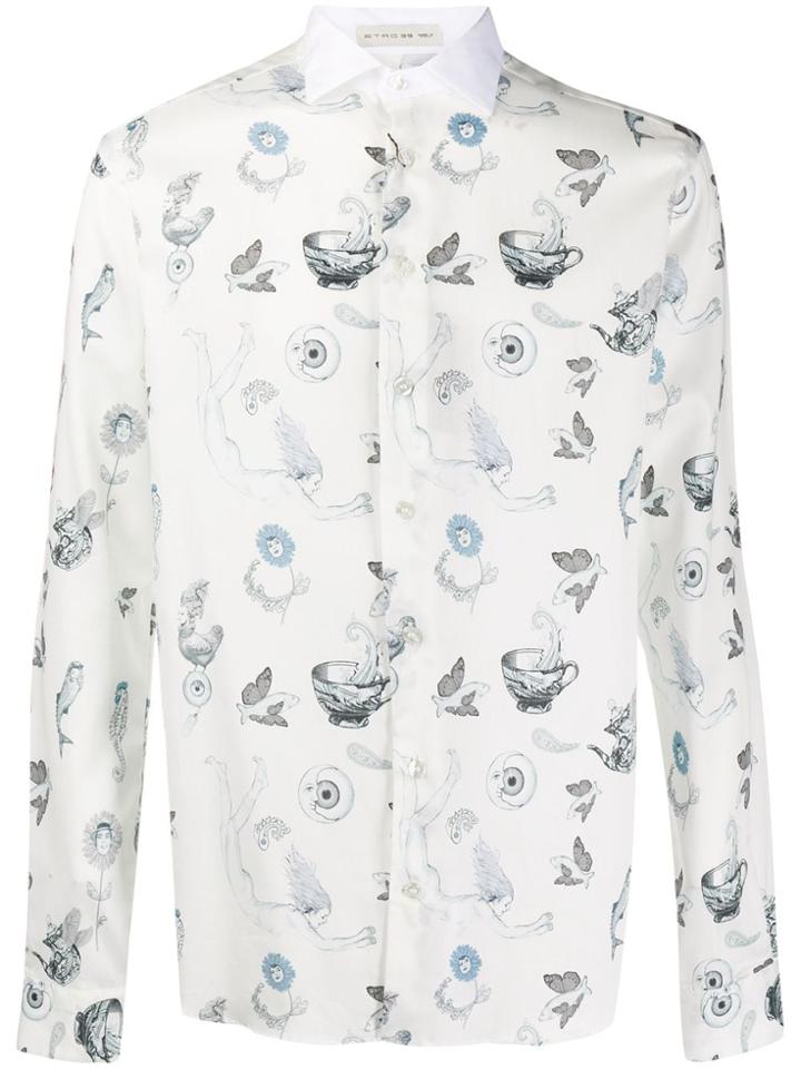 Etro All-over Print Shirt - White