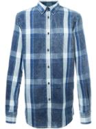 Dsquared2 Button Down Plaid Shirt, Men's, Size: 46, Blue, Cotton
