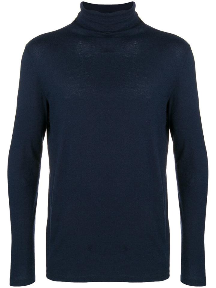 Majestic Filatures Roll Neck Sweater - Blue