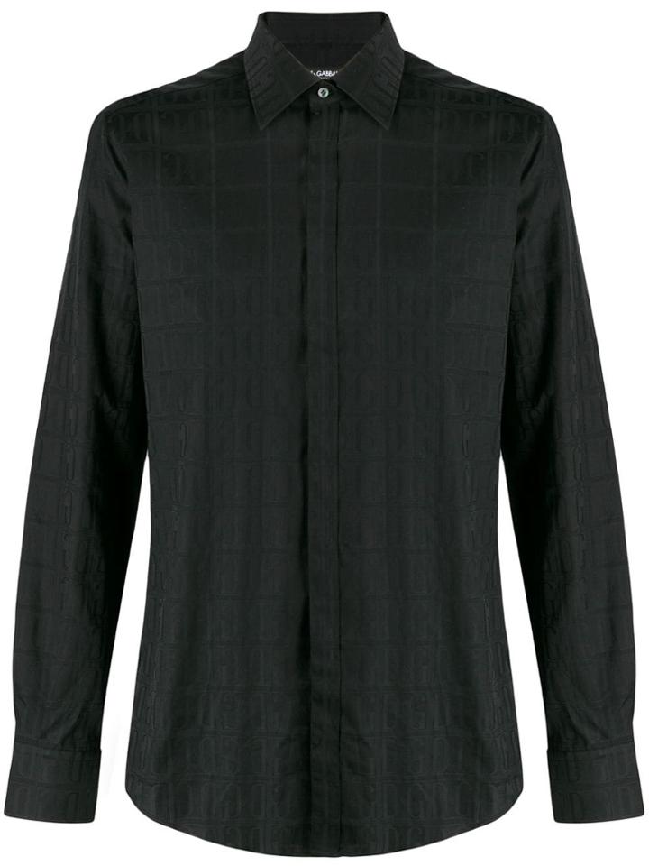 Dolce & Gabbana Logo Pattern Shirt - Black