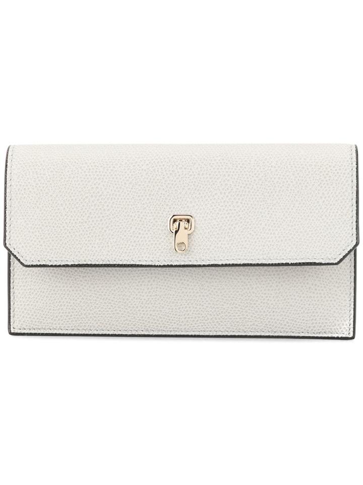 Valextra City Zip-lock Purse - Grey