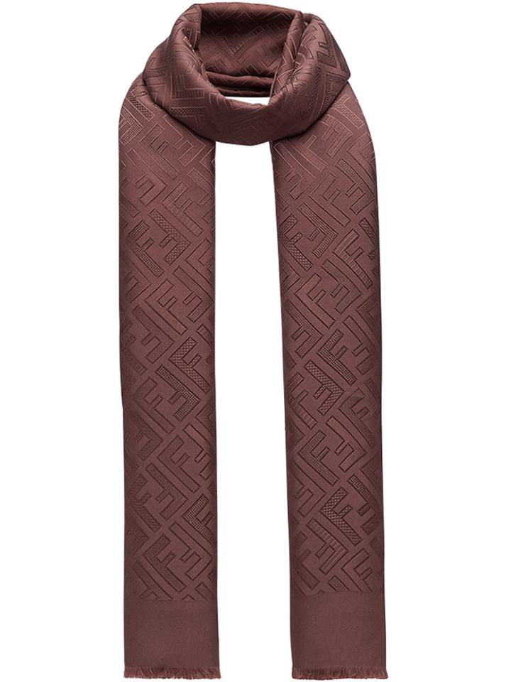 Fendi Ff Motif Scarf - Red
