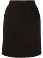 Chanel Pre-owned Tweed Above The Knee Skirt - Brown
