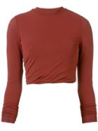 T By Alexander Wang Twisted Cropped Top - Red