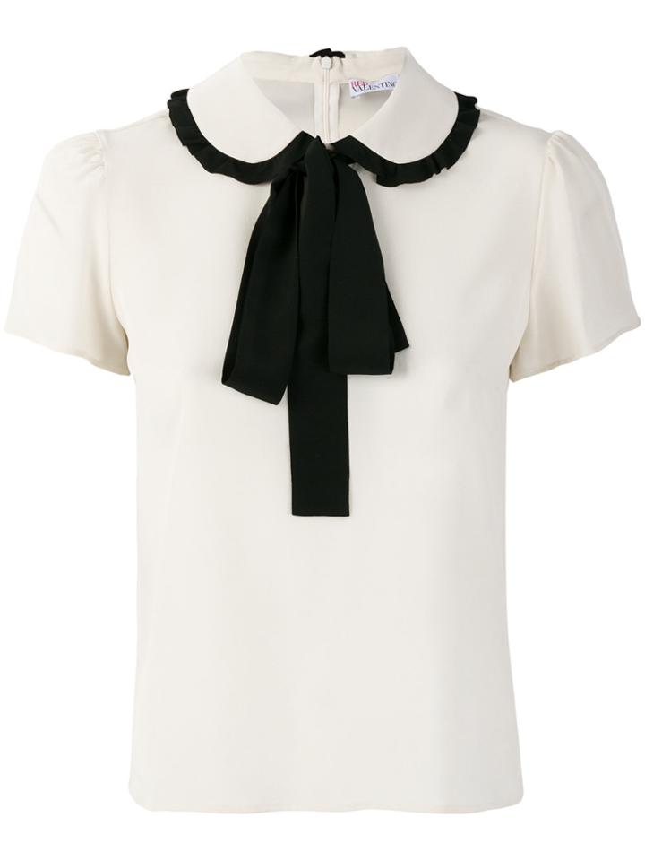 Red Valentino Tie Neck Blouse - Nude & Neutrals