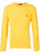 Polo Ralph Lauren Cable Knit Jumper - Yellow & Orange