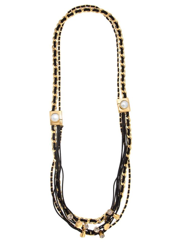 Camila Klein Embellished Long Necklace - Metallic