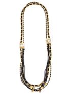Camila Klein Embellished Long Necklace - Metallic