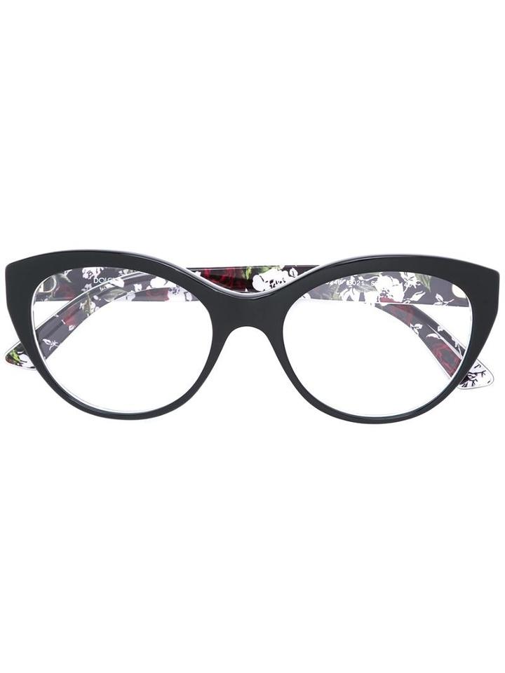 Dolce & Gabbana Cat Eye Frame Glasses, Black, Acetate