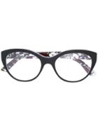 Dolce & Gabbana Cat Eye Frame Glasses, Black, Acetate