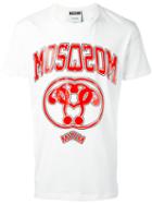 Moschino Varsity Logo T-shirt, Men's, Size: 48, White, Cotton