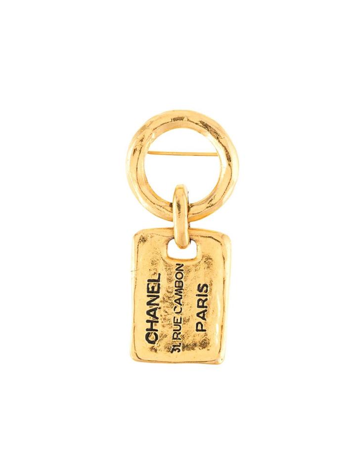 Chanel Pre-owned Cc Logo Brooch Pin Corsage - Gold