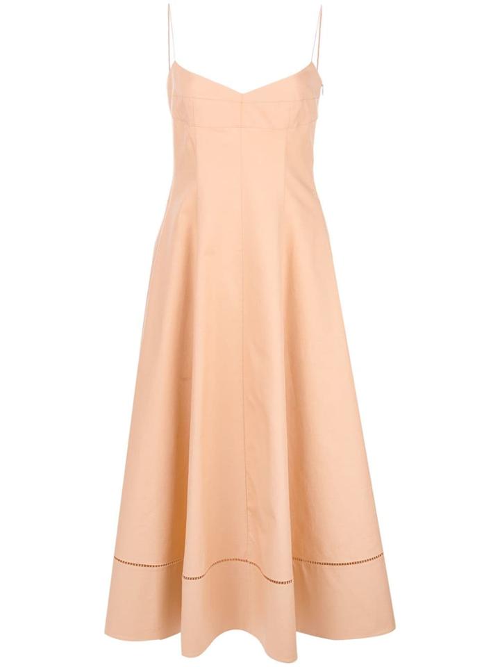 Khaite Flared Slip Dress - Pink