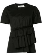 Marques'almeida Gathered Ruffled Blouse, Women's, Size: Medium, Black, Polyester/polyimide