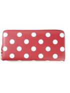 Comme Des Garçons Wallet Polka Dot Long Wallet - Red