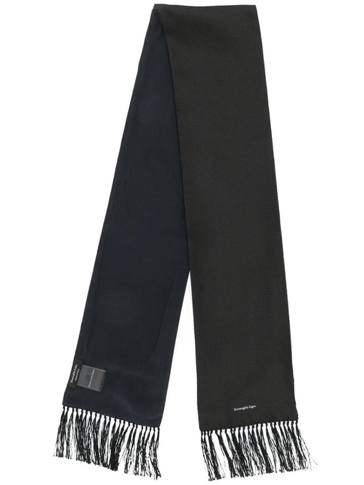 Ermenegildo Zegna Fringed Evening Scarf - Black