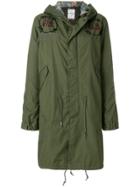 As65 Embellished Parka Coat - Green