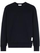 Thom Browne Stripe Back Cotton Sweatshirt - Blue