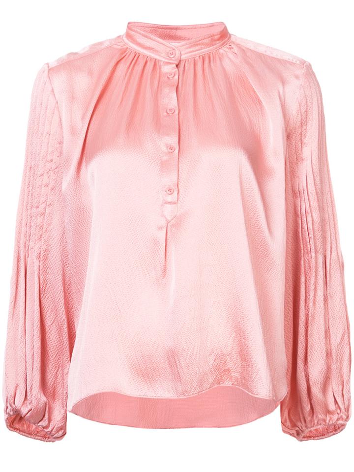 Apiece Apart Button Down Collar Blouse - Yellow & Orange