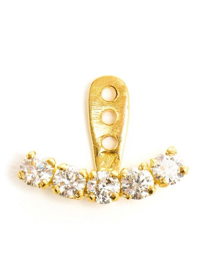 Yvonne Leon 18k Gold And Diamond Lobe Earring