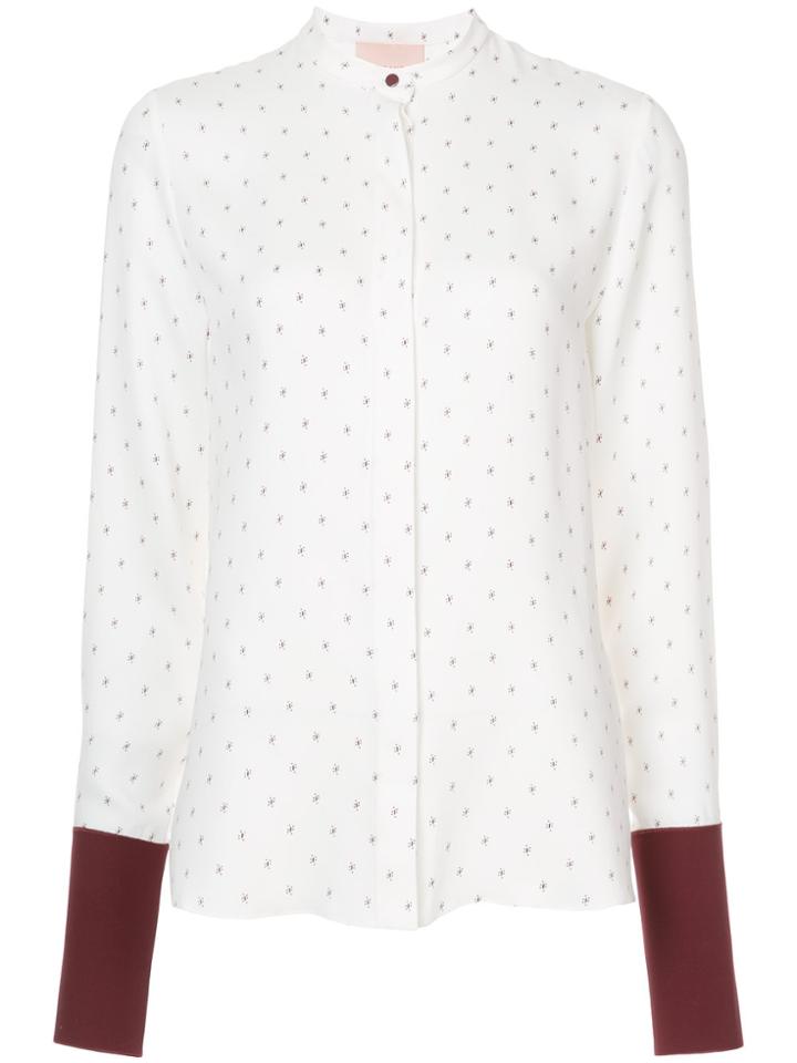 Roksanda Patterned Blouse With Contrast Cuffs - White