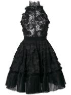 Amen Short Lace Dress - Black