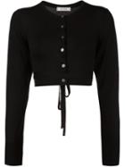 Christian Dada Back Bandaged Knit Cardigan, Women's, Size: 36, Black, Silk/wool