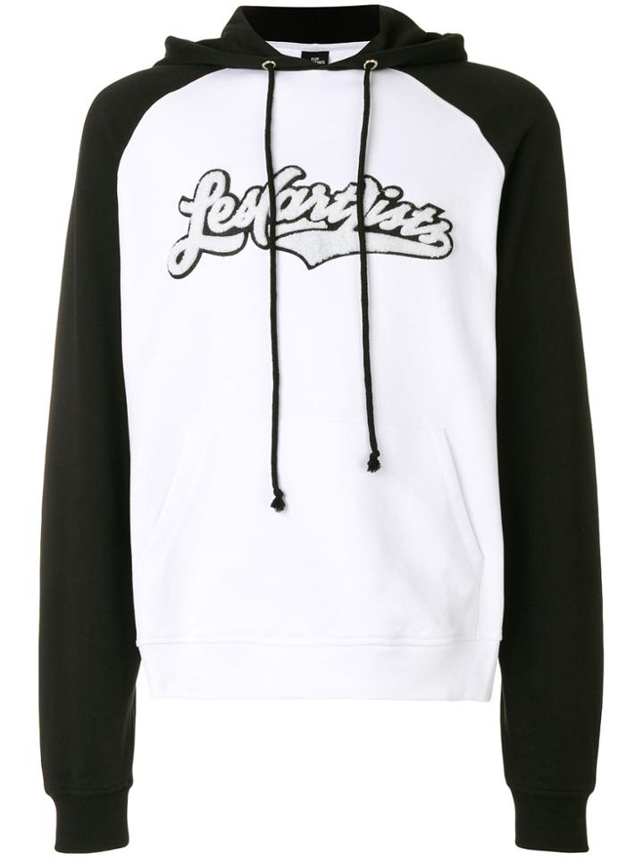 Les (art)ists Contrast Sleeve Logo Hoodie - White