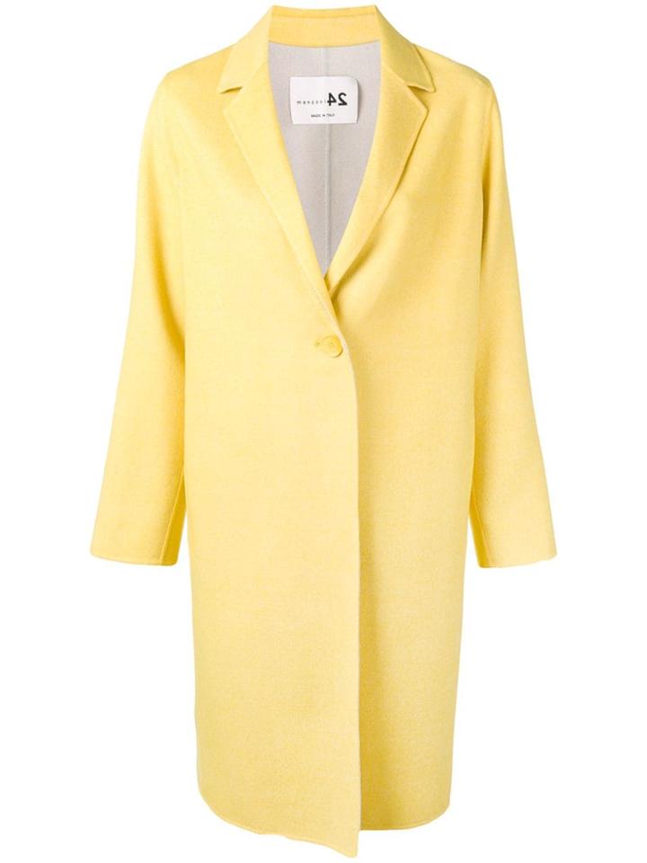 Manzoni 24 Single-breasted Coat - Yellow