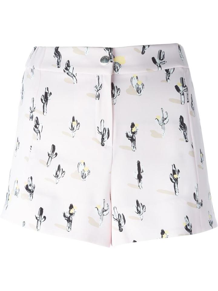 Kenzo 'cartoon Cactus' Shorts, Women's, Size: 36, Pink/purple, Polyester