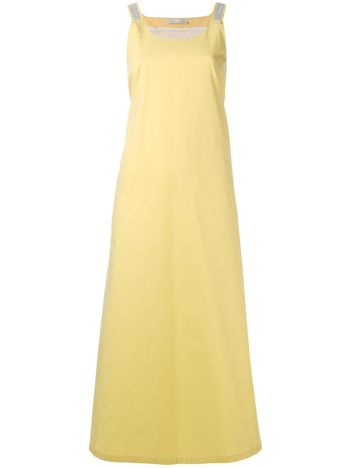 Loose Fit Jersey Dress - Women - Cotton/spandex/elastane - 42, Yellow/orange, Cotton/spandex/elastane, Fabiana Filippi