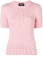 Dsquared2 Short-sleeve Fitted Sweater - Pink