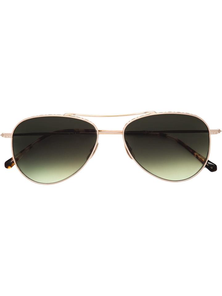 Garrett Leight Aviator Sunglasses - Brown