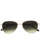 Garrett Leight Aviator Sunglasses - Brown