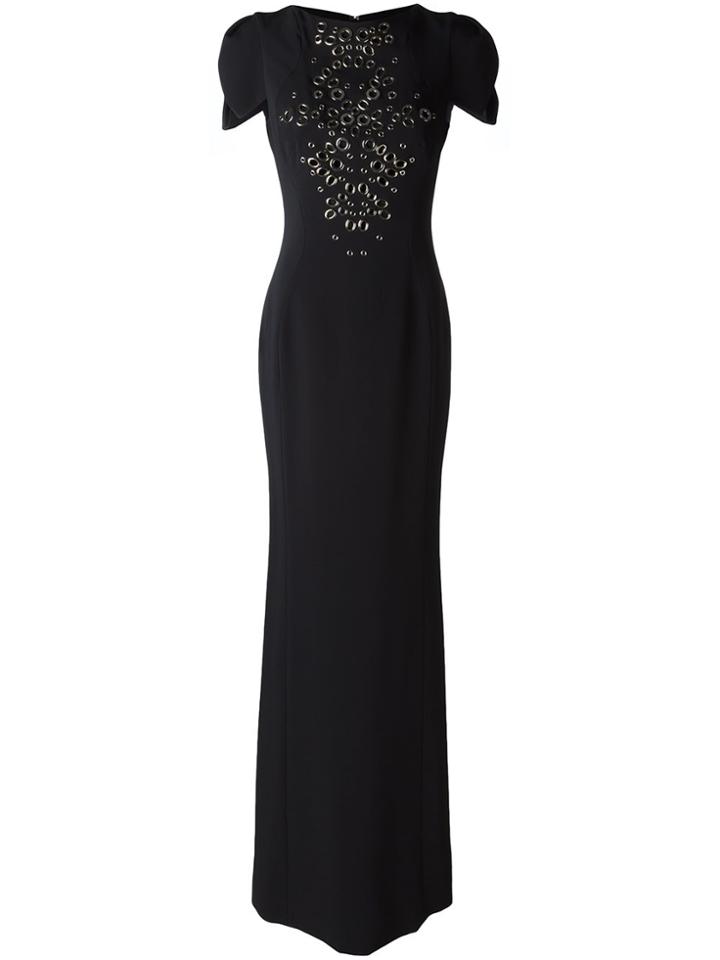 Antonio Berardi Embellished Front Gown - Black