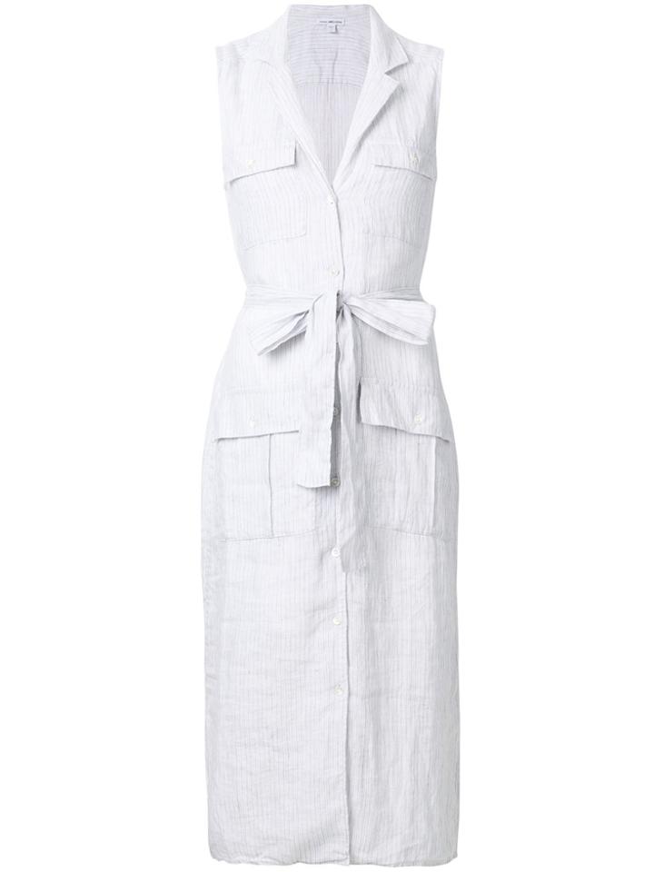 James Perse Pocket Shirt Dress - White