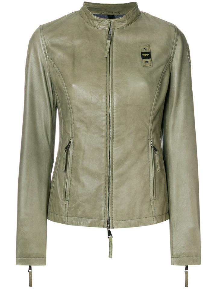 Blauer Fitted Zipped Jacket - Green
