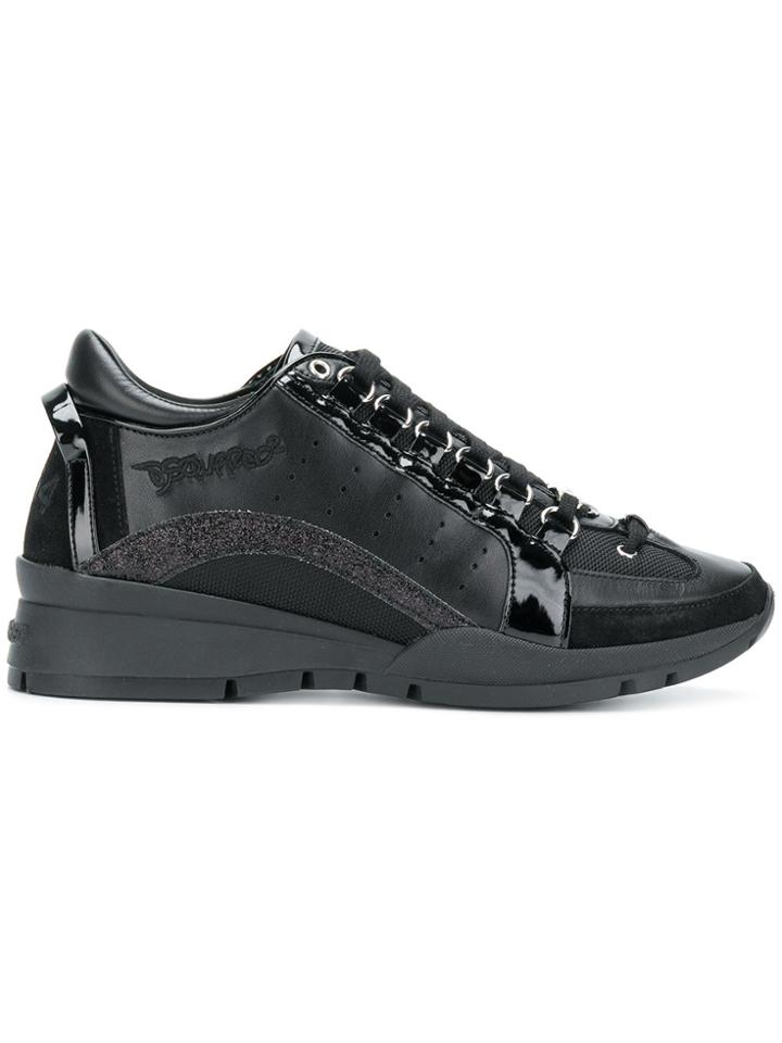 Dsquared2 Glitter Panelled Sneakers - Black