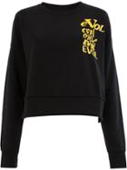 Aalto Print Detail Sweatshirt - Black