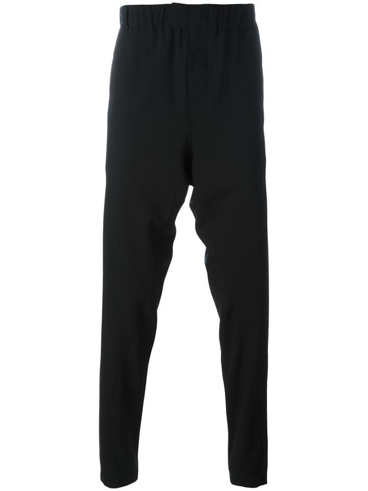 Ann Demeulemeester Grise Drop-crotch Trousers, Men's, Size: Small, Black, Nylon/wool