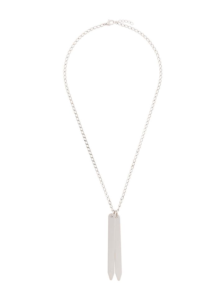 Mm6 Maison Margiela Embossed Necklace - Metallic