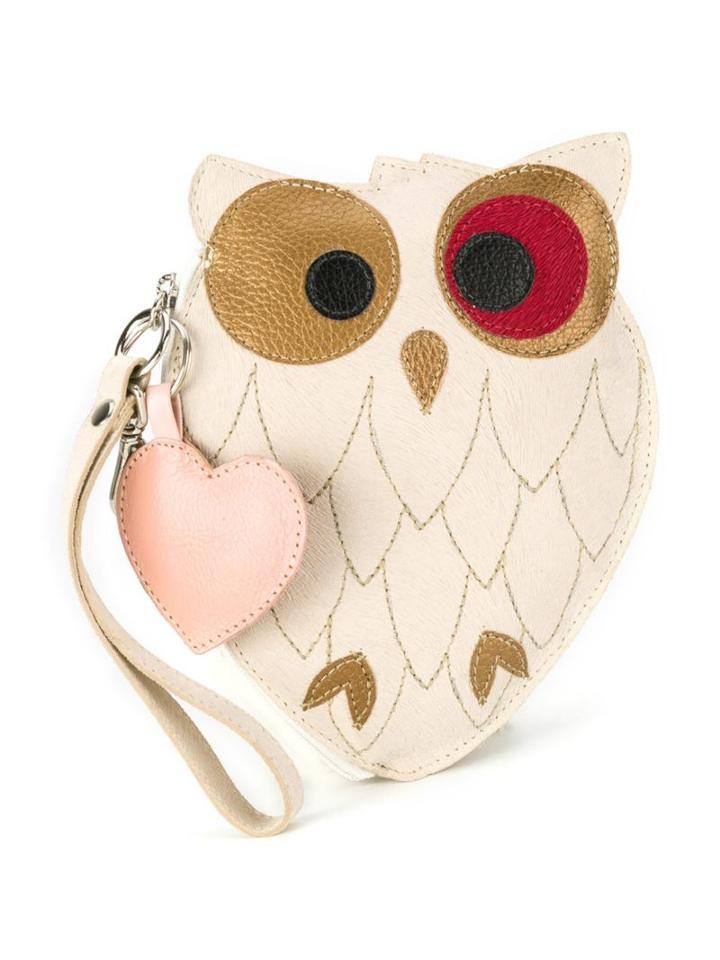 Sarah Chofakian Leather Clutch, Women's, Nude/neutrals, Goat Skin