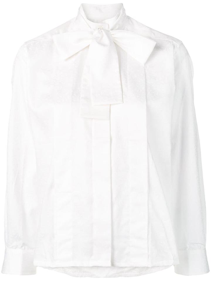 Céline Vintage 1970's Jacquard Shirt - White