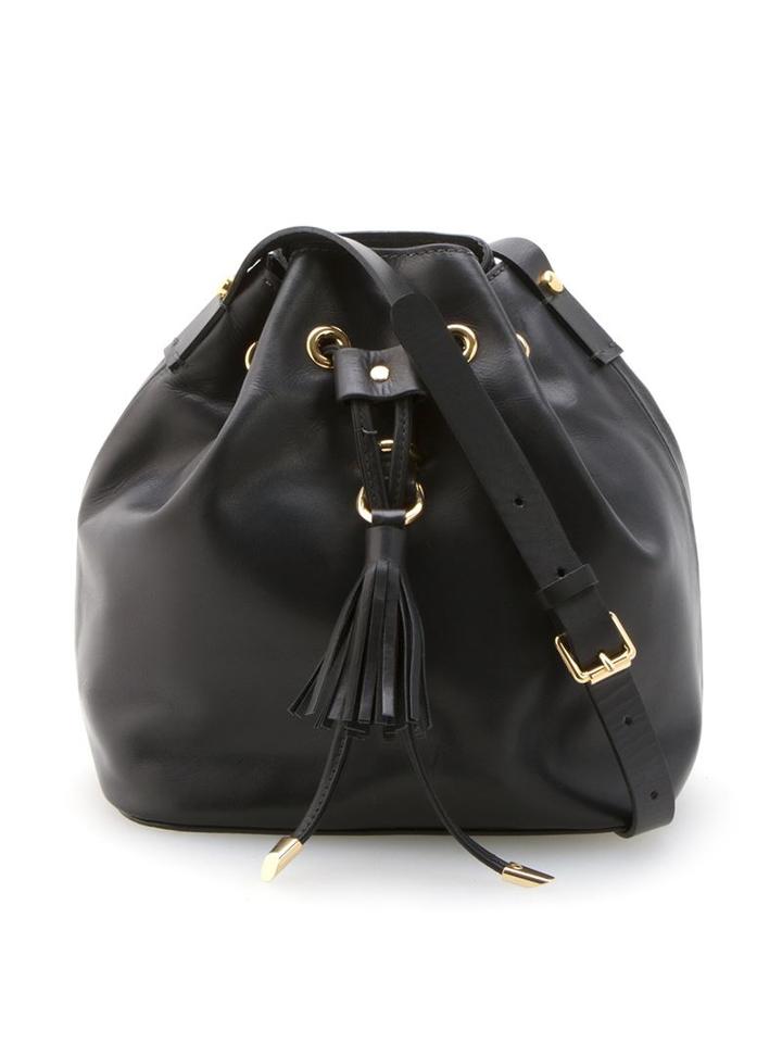 Sarah Chofakian Leather Bucket Bag, Women's, Black