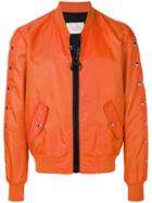 Route Des Garden Snap Sleeve Bomber Jacket - Yellow & Orange