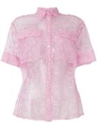 Si-jay Sheer Shirt - Pink & Purple
