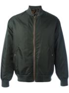 Mr & Mrs Italy Classic Bomber Jacket, Men's, Size: Medium, Green, Polyamide/polyurethane/coyote Fur/viscose